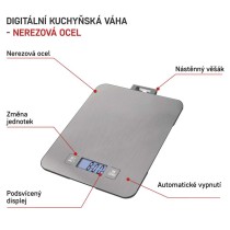 Digitální kuchyňská váha EV023, stříbrná