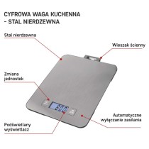 Digitální kuchyňská váha EV023, stříbrná