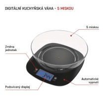 Digitální kuchyňská váha EV025, černá