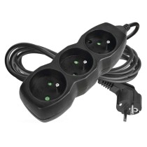 Prodlužovací kabel 3 m / 3 zásuvky / černý / PVC / 1 mm2