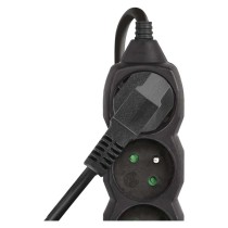Prodlužovací kabel 3 m / 3 zásuvky / černý / PVC / 1 mm2