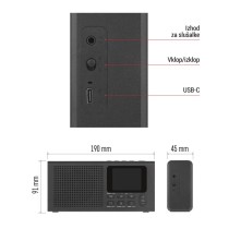 Prenosni radio z Bluetooth, DAB / DAB+ / FM, črn