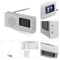 Tragbares Radio mit Bluetooth, DAB / DAB+ / FM, weiß