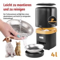 Pet Care Futterspender, 4 l, schwarz