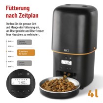 Pet Care Futterspender, 4 l, schwarz