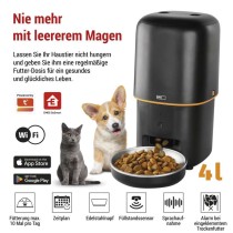 GoSmart Futterspender Pet Care, 4 l, schwarz, Wi-Fi