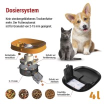 GoSmart Futterspender Pet Care, 4 l, schwarz, Wi-Fi