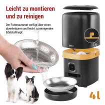 GoSmart Futterspender Pet Care mit Kamera, 4 l, schwarz, Wi-Fi