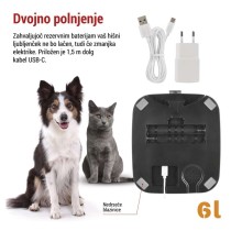 GoSmart dozirnik hrane za hišne živali Pet Care s kamero, 6 l, črn, Wi-Fi