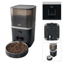 GoSmart dozirnik hrane za hišne živali Pet Care s kamero, 6 l, črn, Wi-Fi