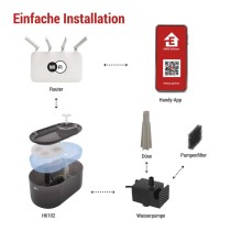 GoSmart Wasserbrunnen Pet Care, 2,6 l, grau, Wi-Fi
