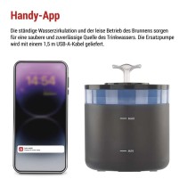 GoSmart Wasserbrunnen Pet Care, 2,6 l, grau, Wi-Fi