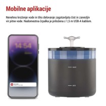 GoSmart napajalnik za hišne ljubljenčke Pet Care, 2,6 l, siv, Wi-Fi