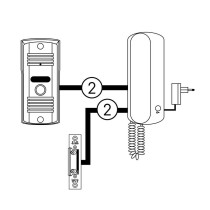 Sada domovního audiotelefonu H1085, 1 účastník 