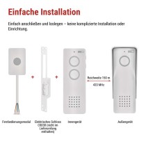 Kabelloses Heim-Audio-Türsprechset H1087, 1 Teilnehmer