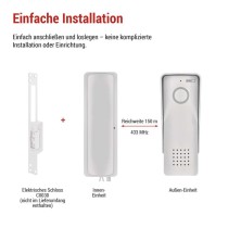 Kabelloses Heim-Audio-Türsprechset H1088, 1 Teilnehmer
