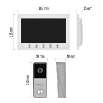 Komplet domačega video domofona  EM-04Z 2WIRE