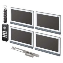 Set videodomofona EM-10AHD za 4 uporabnike z el. ključavnico odpr./zapr.