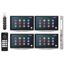 Video-Türsprechanlagen-Set IP-750 für 4 Teilnehmer mit el. Schloss