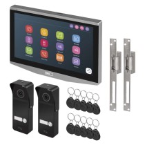 Video-Türsprechanlagen-Set IP-750 mit 2 Eingängen und 2 el. Schloss