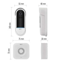 GoSmart Drahtlose Video-Türklingel IP-15S mit WiFi, batteriebetrieben