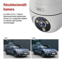 GoSmart Wifis kültéri forgatható kamera IP-800 WASP, fehér