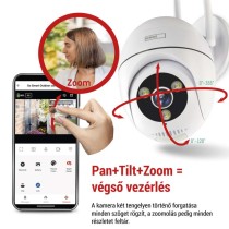 GoSmart Wifis kültéri forgatható kamera IP-800 WASP, fehér