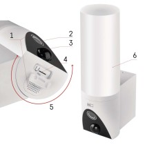 GoSmart Venkovní otočná kamera IP-310 TORCH s WiFi a světlem, bílá