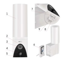 GoSmart Venkovní otočná kamera IP-310 TORCH s WiFi a světlem, bílá