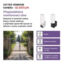 GoSmart Venkovní otočná kamera IP-310 TORCH s WiFi a světlem, bílá