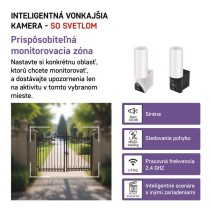 GoSmart Vonkajšia otočná kamera IP-310 TORCH s WiFi a svetlom, biela