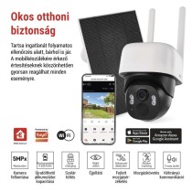 GoSmart Kültéri akkumulátoros kamera IP-1200 WASP wifivel és napelemmel