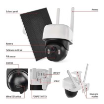 GoSmart Zunanja baterijska kamera IP-1200 WASP z WiFi in solarnim panelom