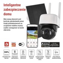 GoSmart Kamera zewnętrzna IP-1200 WASP z WiFi, akumulatorem i panelem solarnym
