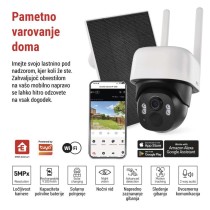 GoSmart Zunanja baterijska kamera IP-1200 WASP z WiFi in solarnim panelom