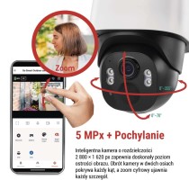 GoSmart Kamera zewnętrzna IP-1200 WASP z WiFi, akumulatorem i panelem solarnym