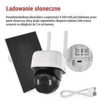 GoSmart Kamera zewnętrzna IP-1200 WASP z WiFi, akumulatorem i panelem solarnym