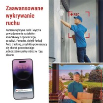 GoSmart Kamera zewnętrzna IP-1200 WASP z WiFi, akumulatorem i panelem solarnym