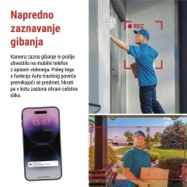 GoSmart Zunanja baterijska kamera IP-1200 WASP z WiFi in solarnim panelom