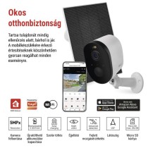 GoSmart Kültéri akkumulátoros kamera IP-1150 SNAP wifivel és napelemmel