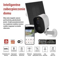 GoSmart Kamera zewnętrzna IP-1150 SNAP z WiFi, akumulatorem i panelem solarnym