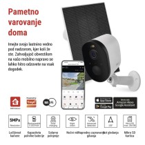 GoSmart Zunanja baterijska kamera IP-1150 SNAP z WiFi in solarnim panelom