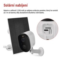 GoSmart Venkovní bateriová kamera IP-1150 SNAP s WiFi a solárním panelem