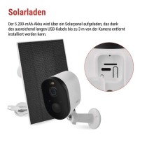 GoSmart Outdoor IP Kamera mit WiFi und Solarpanel IP-1150 SNAP, batteriebetrieben