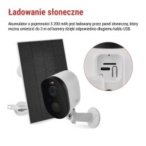 GoSmart Kamera zewnętrzna IP-1150 SNAP z WiFi, akumulatorem i panelem solarnym