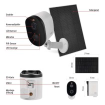 GoSmart Outdoor IP Kamera mit WiFi und Solarpanel IP-1150 SNAP, batteriebetrieben