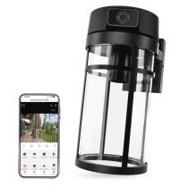 GoSmart Rotierende Outdoor IP Kamera mit WiFi und Licht IP-1300 LANTERN, schwarz