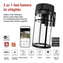 GoSmart Wifis kültéri forgatható kamera IP-1300 LANTERN világítással, fekete
