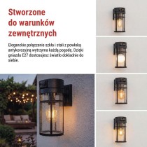 GoSmart Zewnętrzna kamera obrotowa IP-1300 LANTERN z WiFi i lampą, czarna