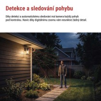 GoSmart Venkovní otočná kamera IP-1300 LANTERN s WiFi a světlem, černá